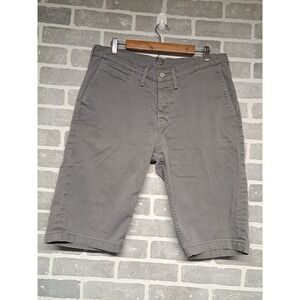 Levis Mens Gray Button Flye Shorts Bermuda 90s Y2K Jeans Size‎ 36